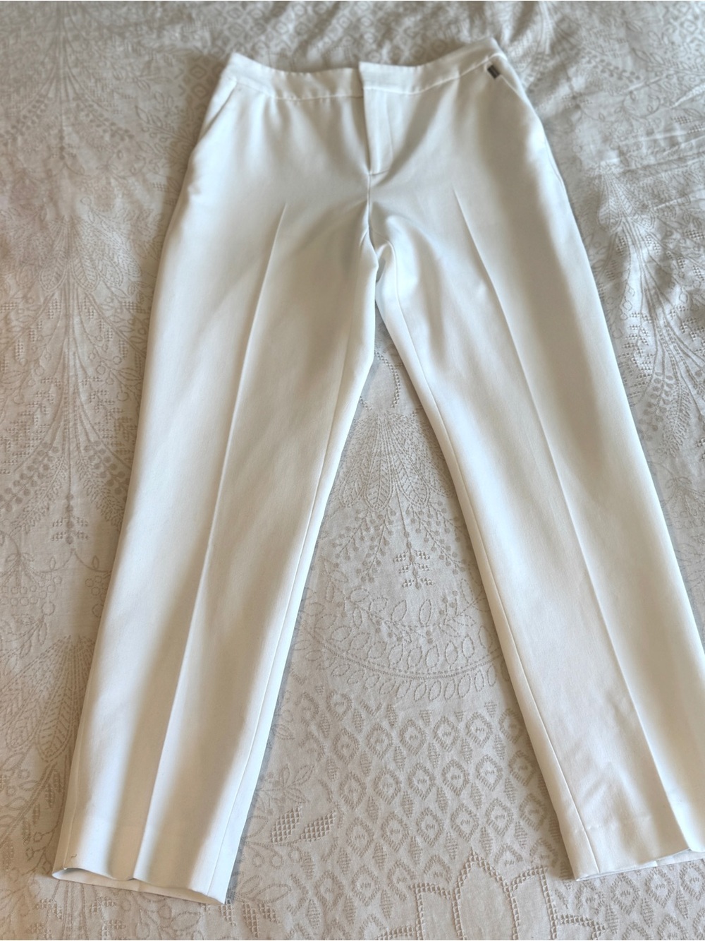 Tommy Hilfiger Women's White Ponte Tailored Pants